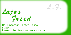 lajos fried business card